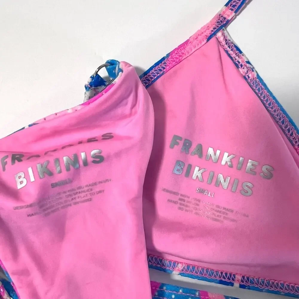 Frankie's Bikinis Boardwalk Layla  Mesh Tropic Love Bikini Swimsuit Sz S